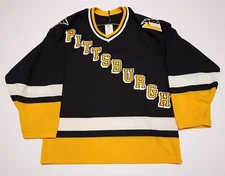 1990s Pittsburgh Penguins CCM Maska Air-Knit NHL Hockey Made in USA Small Jersey