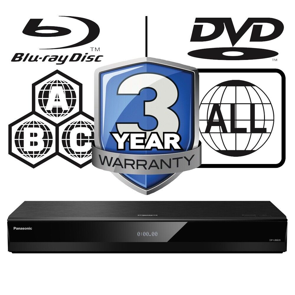 Panasonic DP-UB820 Region free Blu-ray Player UHD Ultra HD 4K