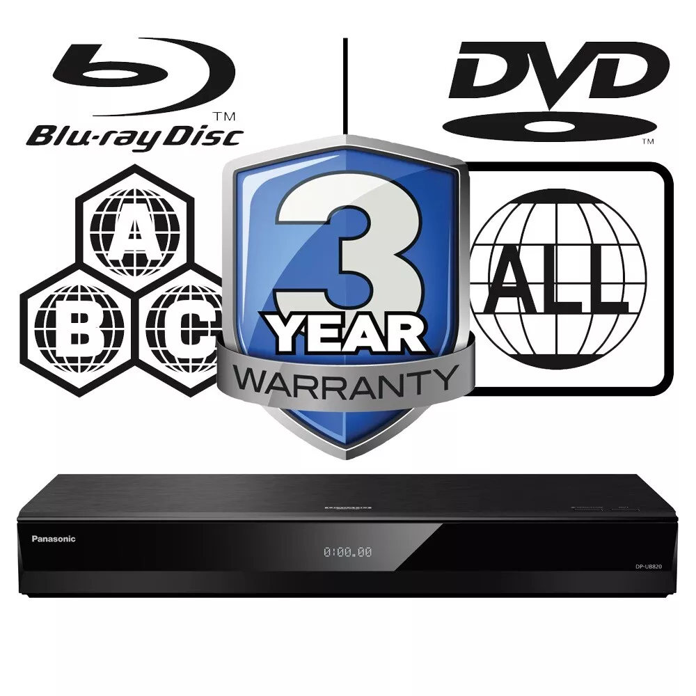 Panasonic DP-UB820-K Blu-Ray Player HDR 4K UHD Smart DVD/CD Player with  Wifi and Wireless Streaming - Panasonic Panasonic-DP-UB820-K