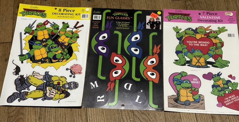 Teenage Mutant Ninja Turtles 1989 Decorating Kit And Sunglasses NEW Mirage TMNT