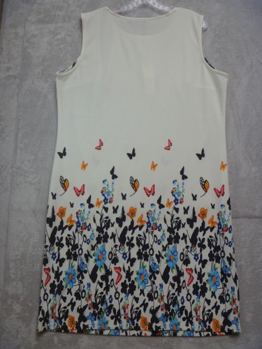 Lily Firmiana Blumenkleid Damen Größe 2XL weiß Schmetterlinge & Blumen NEU - Bild 7 von 9