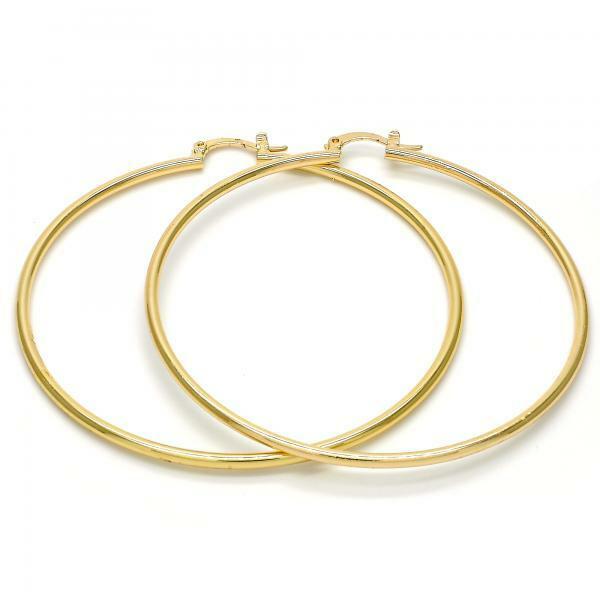 Real 14K Gold Filled Extra Large Round Skinny Hoop Click Top Earrings  30-80mm
