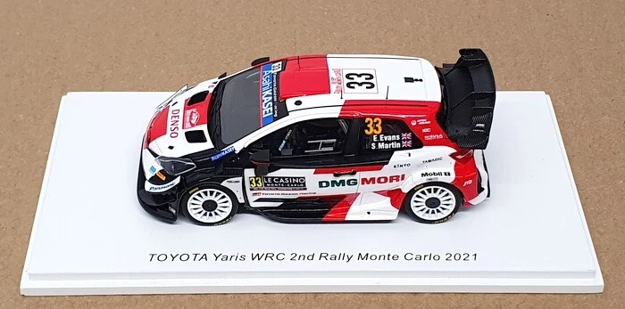 Spark 1/43 Scale S6583 - Toyota Yaris WRC #33 2nd Monte Carlo Rally 2021 - Image 4 of 4