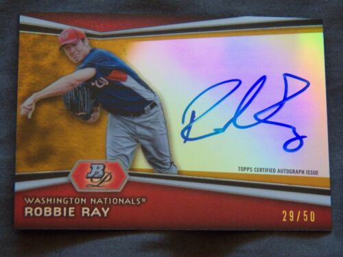 Robbie Ray 2012 Bowman Platinum GOLD Refractor AUTO Card # 29/50 - Picture 1 of 1