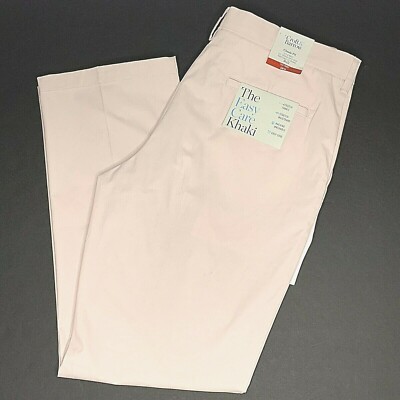 Pantalon Homme Croft & Barrow - Taille 36/32 - Rose Pastel à Pinces Plates - Easy Care