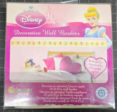 Disney Princess Wallpaper Border Sticker Kids Cinderella PDCLBDR3 Peel & Stick
