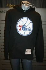 Mitchell And Ness Logo Hoody Philadelphia 76ERS New HWC Black