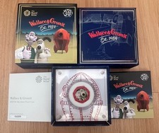 The Royal Mint Wallace and Gromit 50p Silver Proof Coin 2019 COA Box