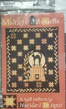 Midnight Silhouette Quilt Pattern Blackbird Designs Cat Autumn Halloween