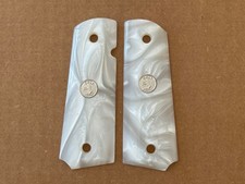 Altamont Panel Pearl Grips w/ Silver Medallions for COLT 1911 GOV'T / Full Size