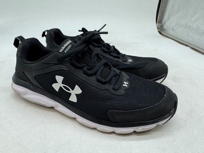 Under Armour Charged Assert 9 Running Sneakers Men's Black Mesh Low Top - 10