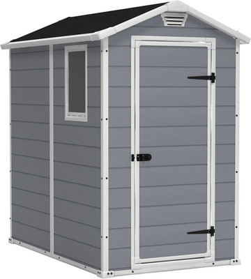 Manor 4X6 Resin Outdoor Storage Shed Kit-Perfect to Store Patio Furniture, Garde