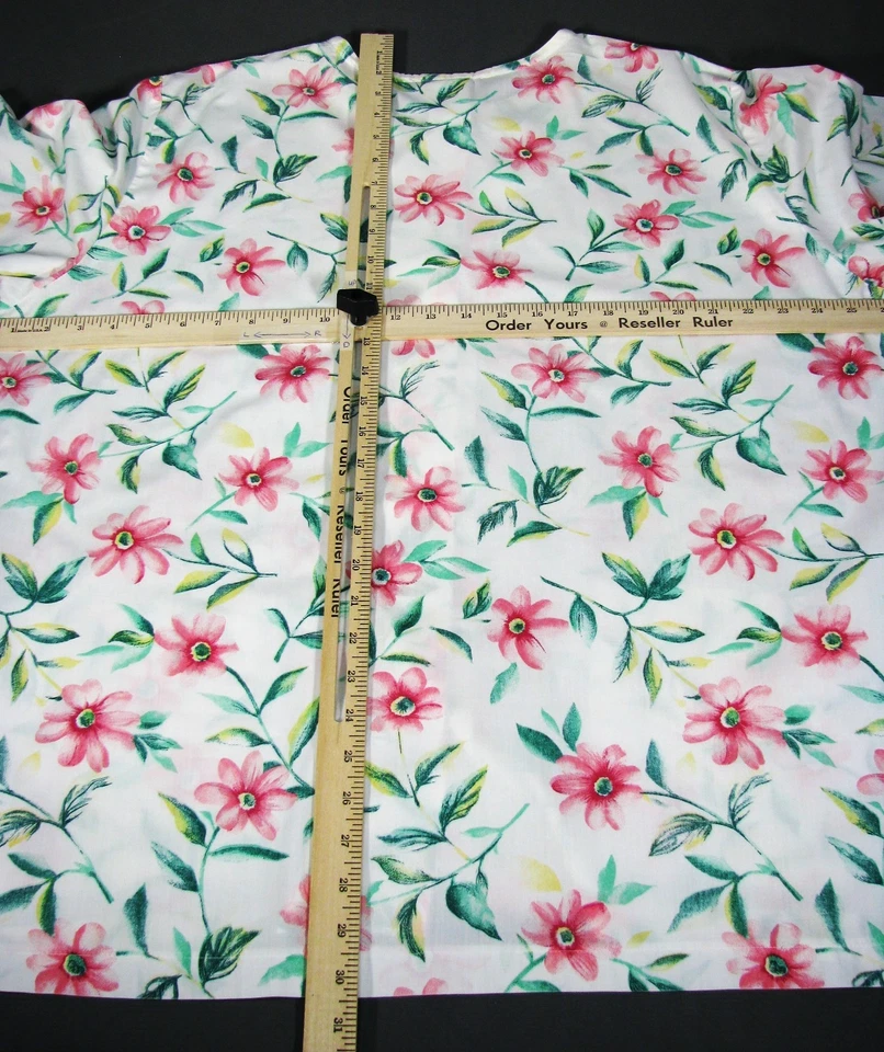 Conjunto de 2 bolsillos y chaqueta con estampado de cuello en V de algodón uniformes de melocotones XL flores de EE. UU. Foto 4 de 4