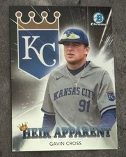 GAVIN CROSS 2022 BOWMAN DRAFT CHROME HEIR APPARENT RC, ROYALS