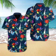 Butterly Flower Hawaiian Shirt Unisex Adult Hw1255_wog_74 Tropical Summer Beach