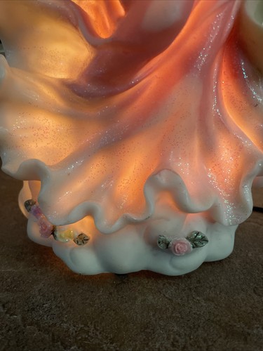Vintage Angel Fiber Optic Lighted Figure Color Changing Wings Motion 14” - Picture 6 of 9