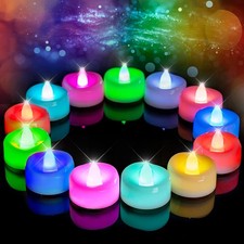LED Candles, 24-Pack Color Changing Tea Lights Candles Battery Operated Bulk,...