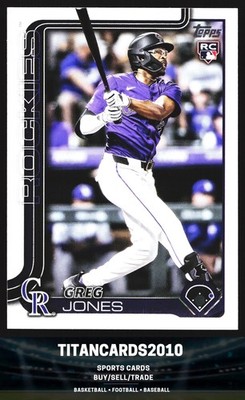 Greg Jones 2025 Topps Rookie RC Colorado Rockies #36