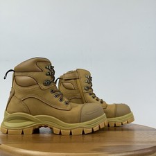 New Mens Blundstone Wheat Nubuck Leather Ankle Steel Toe Work Boots Size 7.5 M