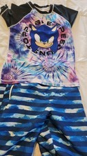 Sonic the Hedgehog tie-dye swim set size boys 10/12