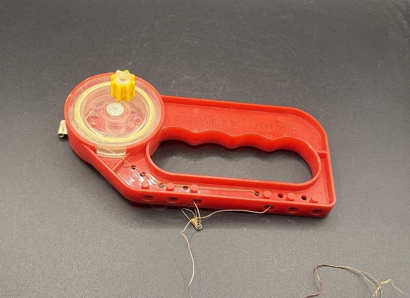 Vintage Red Thimble Drome Reel for Control Line Flying - Skylon