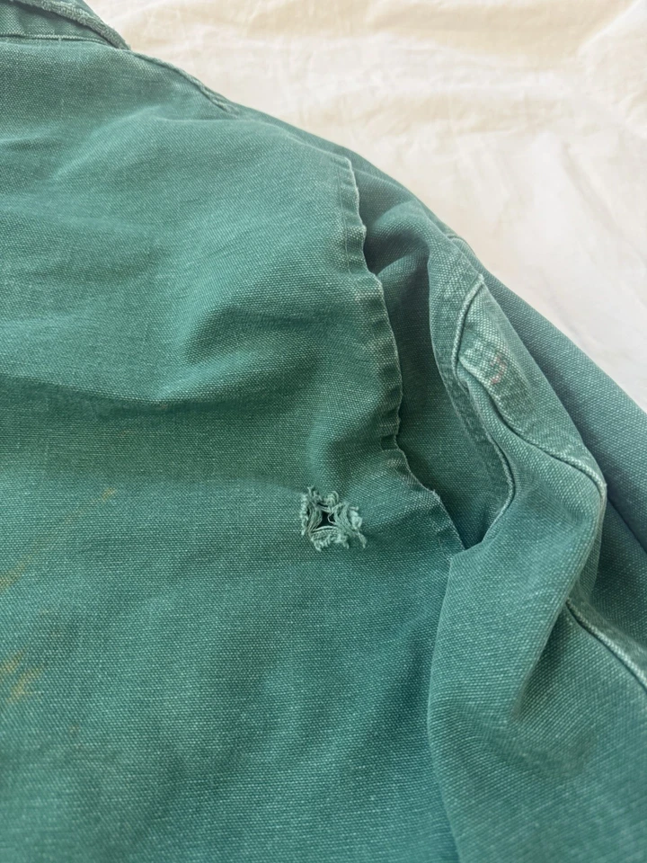 Chaqueta De Colección Rara Carhartt CU1058 Verde Cactus Sin Forro Para Hombres XL Hecha en Unión 1993 Foto 4 de 4