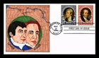 Dr Jim Stamps Lewis And Clark 37c 2v Set FDC Lois Gilchrist Hand Painted Cachet