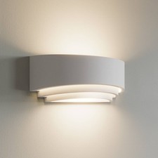 Lindby Wandleuchte, Wandlampe Innen 'Lucien' (Modern) in Weiß aus Gips/Ton (1 fl