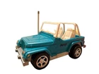 Vintage Barbie Blue Jeep Wrangler Beach 1999 Mattel (No Remote Control) Toy Car