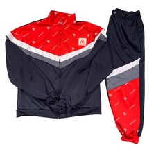 RED APE Mens 5XL racksuit Jacket Pants Full Zip Red Black White MCMXXXXIII