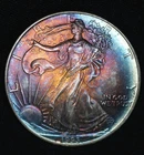 1993 American SILVER Eagle | FIERY TONING, COOL BLUES, MIDNIGHT PURPLES