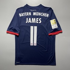 XL KIDS SIZE BAYERN ADIDAS 2017/2018 SOCCER AWAY JERSEY 11 JAMES AZ7933