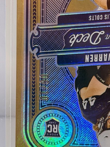 2025 Donruss Elite Rookies On Deck Tyler Warren Gold /10 #10 - Picture 2 of 4