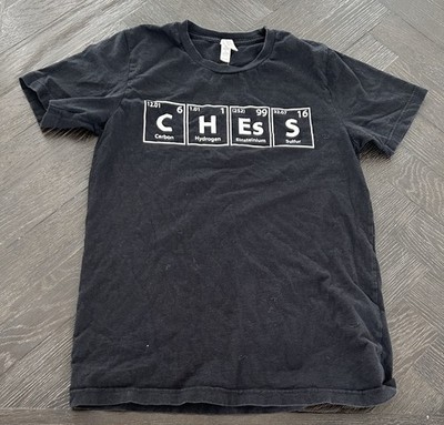 Chess Periodic table T Shirt Sz Small