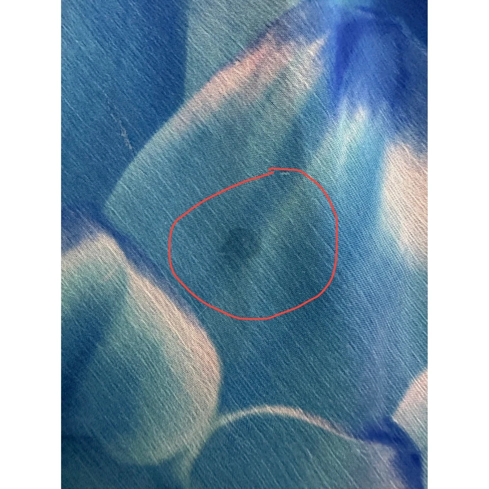 VTG Tessuto Floral Maxi Dress Women's Medium Blue Pink Sleeveless Made USA - Image 3 of 4