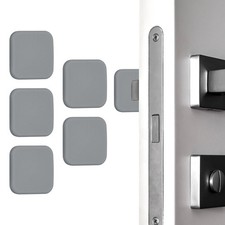 5Pcs Wall Protector, 1.6" Square Door Stoppers, Gray 0.3" Thickness 