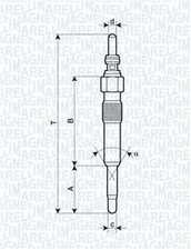 Magneti Marelli 062900028304 Glow Plug for Audi,Ford,Gaz,Opel,Renault,Seat,Skoda