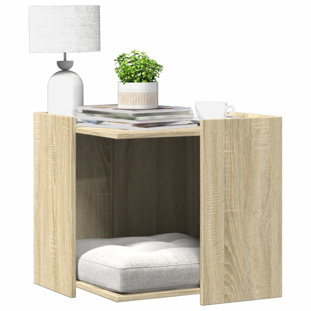 Recinto per Lettiera Gatti in Truciolato Sonoma 53x53x51 cm - Antiodore