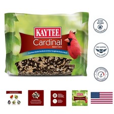 1.85 lb Gelatin-Infused Cardinal Seed Cake - High Protein Blend for Wild Birds