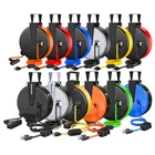 DEWENWILS 30Ft Metal Retractable Extension Cord Reel, 16/3 Gauge SJTW Power Cord