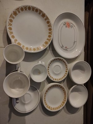 Lot Of 42 P Vintage Corelle Spring Meadow Plates Cups Saucers