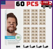 60PCS Magnetic Nasal Breathing Nose Dilators Starter Kit Nasal Strips Nasal Clip