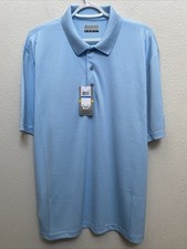 NEW PGA Tour Polo Shirt Blue Men's XL Short Sleeve Polyester NWT 52 PGATOUR