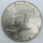 1964 USA Kennedy 90% Silver Half Dollar Coin A14