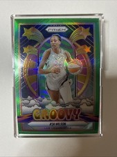 2025 Panini Prizm WNBA - A'ja Wilson Groovy #1 Green Prizm - Las Vegas Aces
