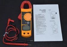 FLUKE 321 Current Clamp CAT III 600V AC Volt Continuity Resistance Meter +Probes