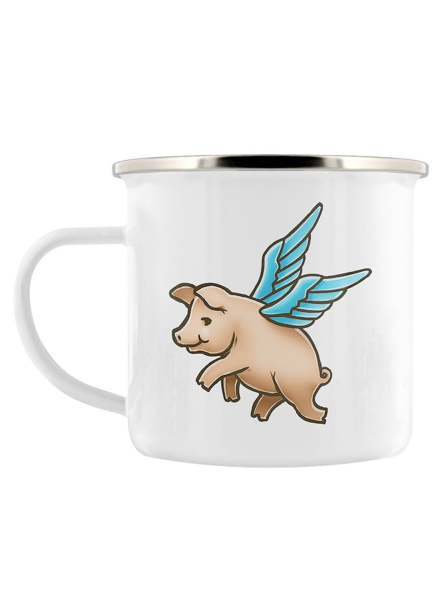 Cute Flying Pigs Enamel Mug