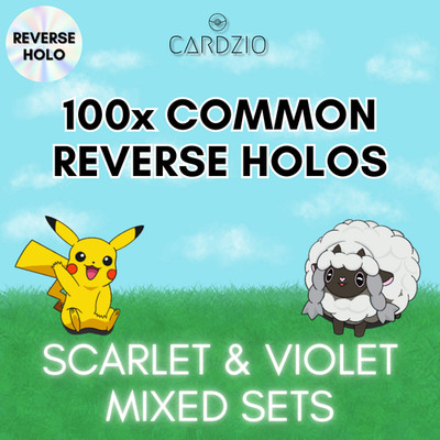 Pokemon - Random Reverse Holo Bundle S&V Sets - 100 Common Karten