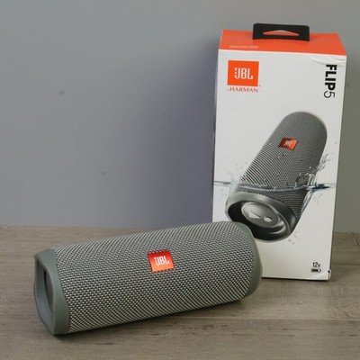 JBL by Harman Flip 5, FLIP5 Portable Waterproof Bluetooth Speaker, Gray, Tested