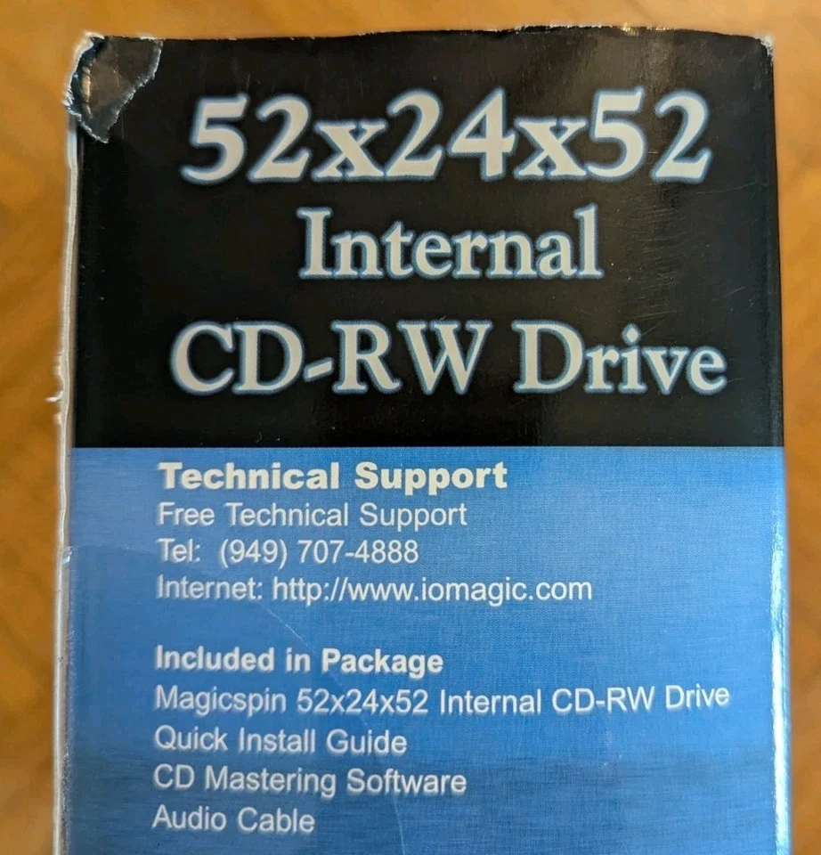 I/O MAGIC 52x24x52 Internal CD-RW ReWritable Drive Sealed New in Package - Image 2 of 4
